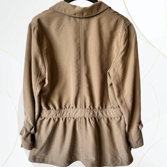 Banana Republic Tie Front Short Flowy Trench Overshirt - Picture 9 of 9